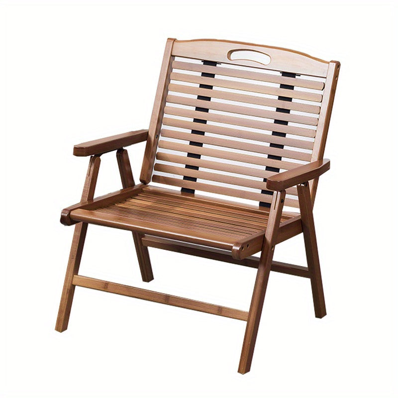Camping Chair with Wooden Frame-0
