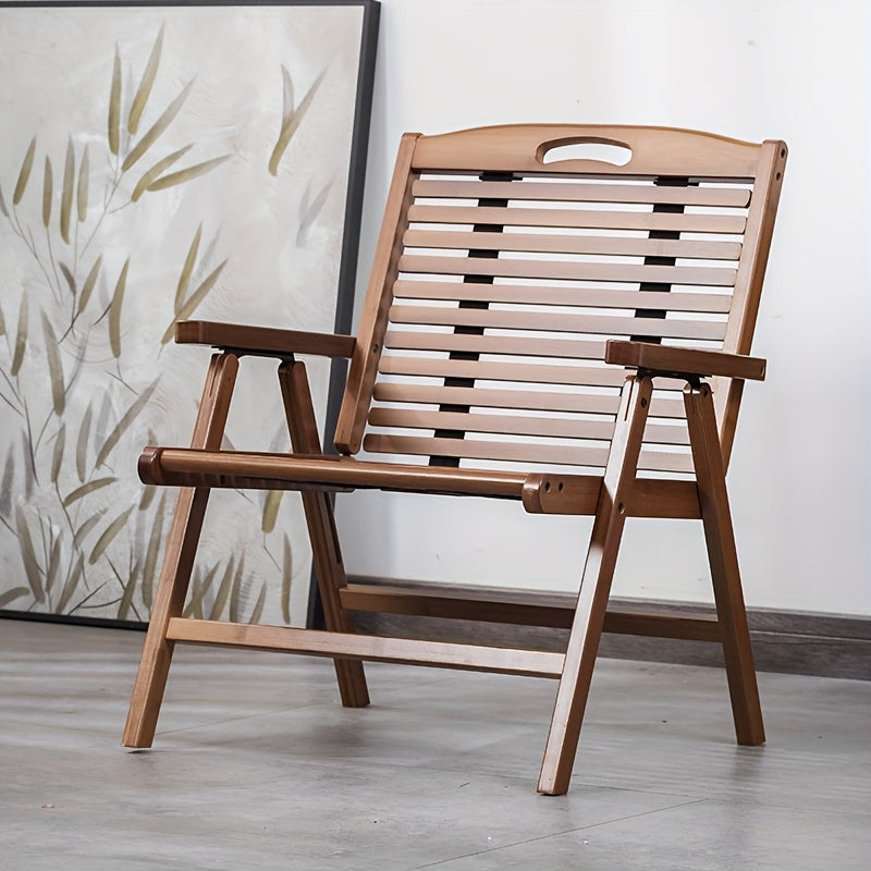 Camping Chair with Wooden Frame-1