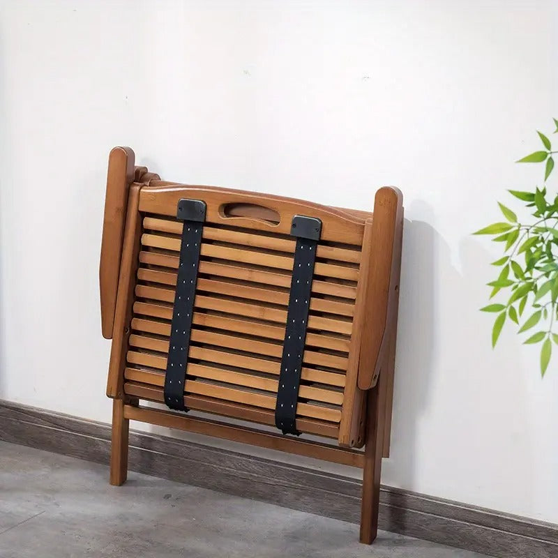 Camping Chair with Wooden Frame-2